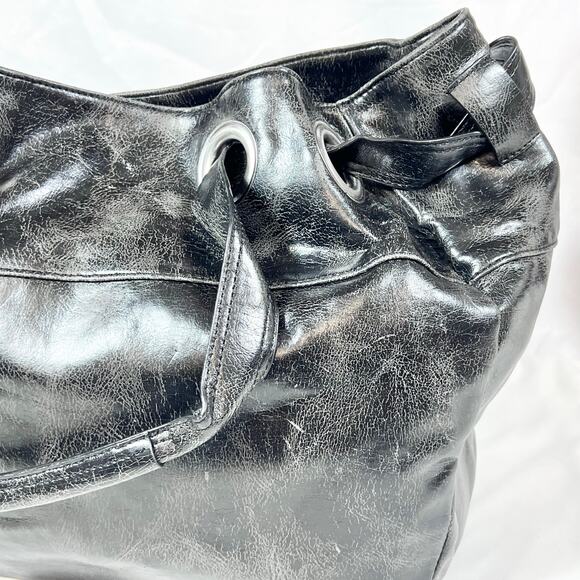 Vans Cool it Now Shoulder Tote Bag Large Black Braided Loop Handles Purse New - Picture 9 of 13